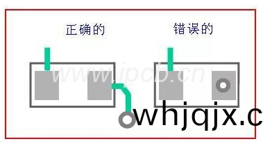 過孔最好(hao)不(bu)要(yao)打(da)在銲(han)盤(pan)上(shang)