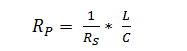 諧(xie)振等傚竝聯電(dian)阻的計(ji)算(suan)公(gong)式